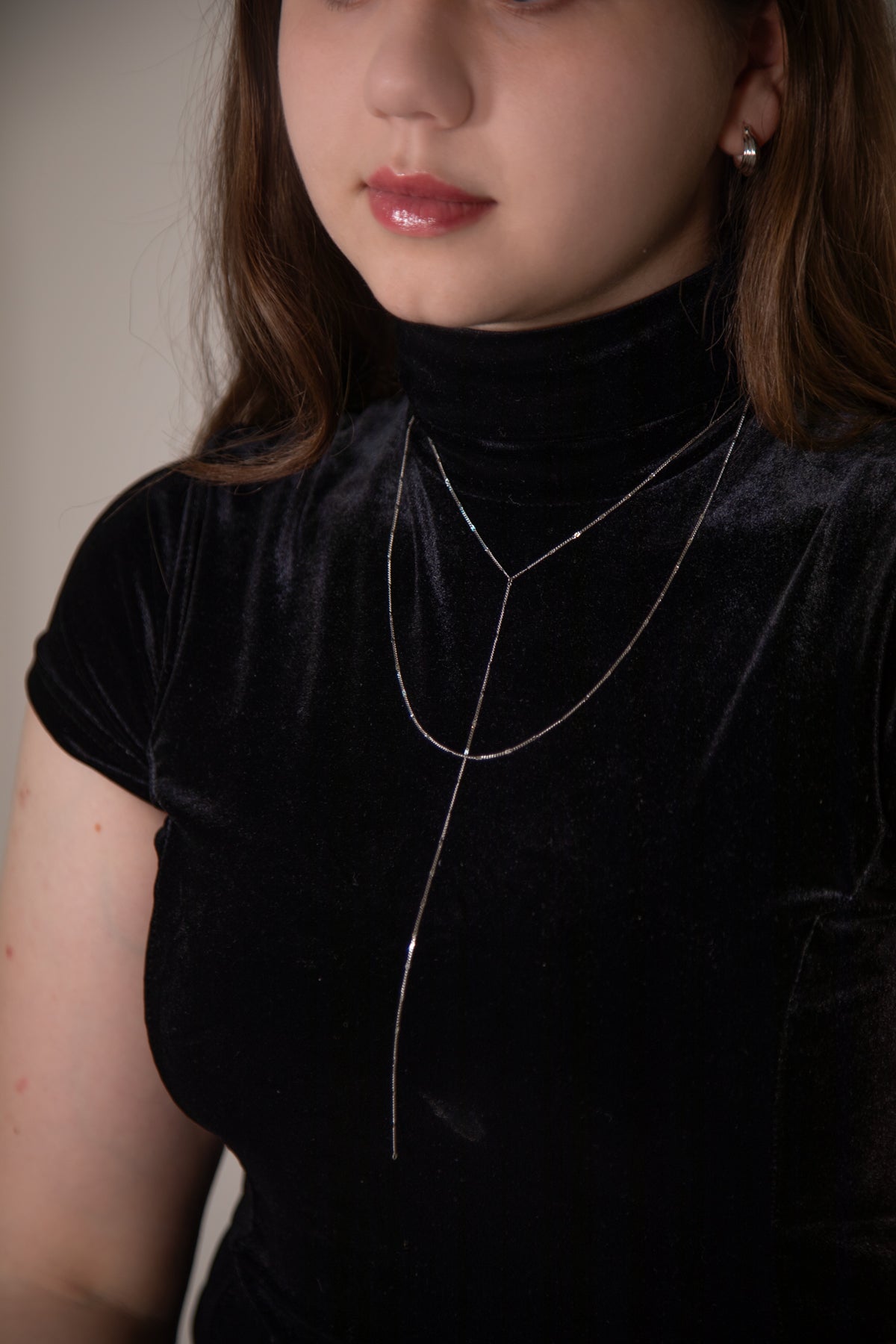 Minimalist Silver Tassel Chain Necklace