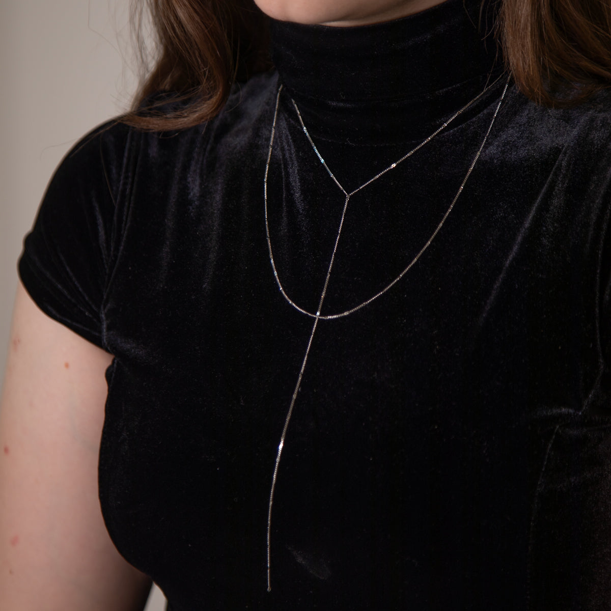 Minimalist Silver Tassel Chain Necklace