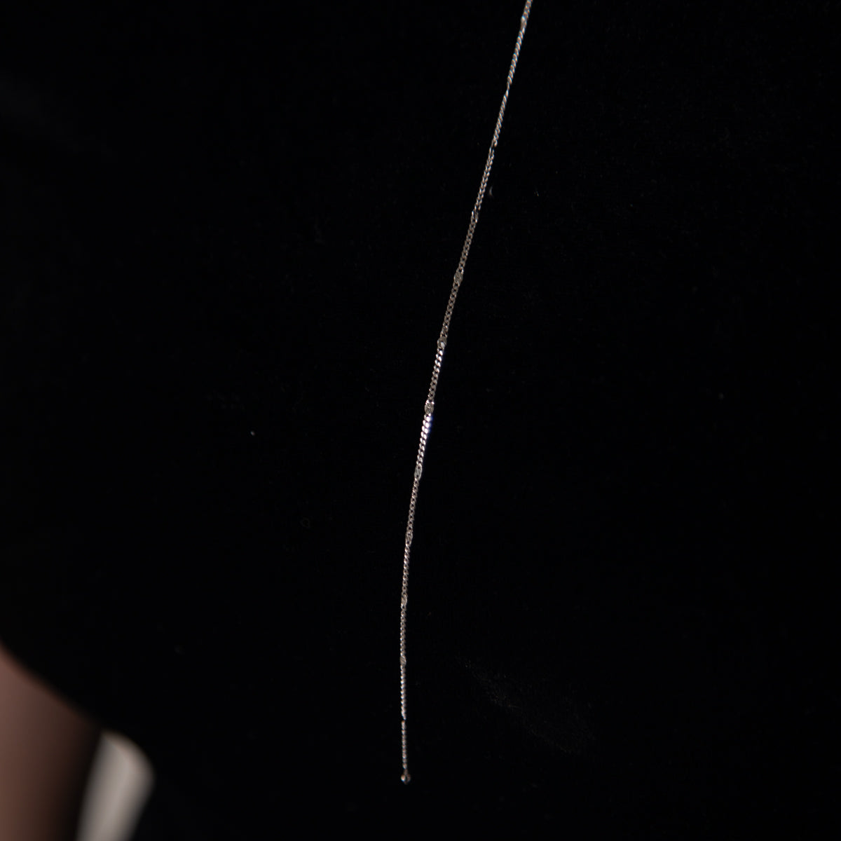 Minimalist Silver Tassel Chain Necklace