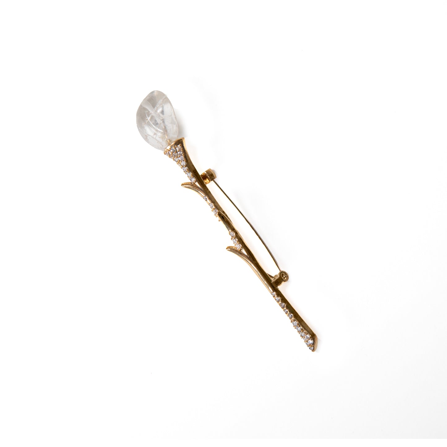 Crystal Flower Brooch