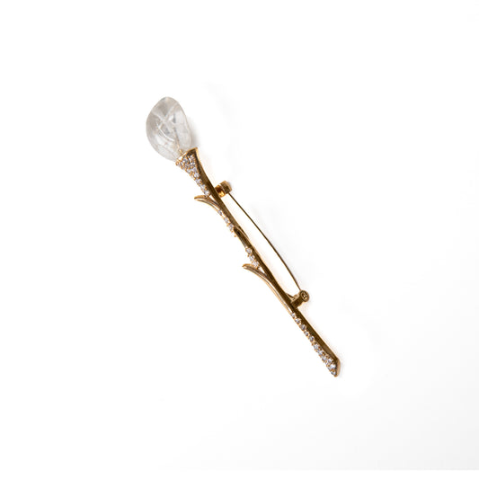 Crystal Flower Brooch