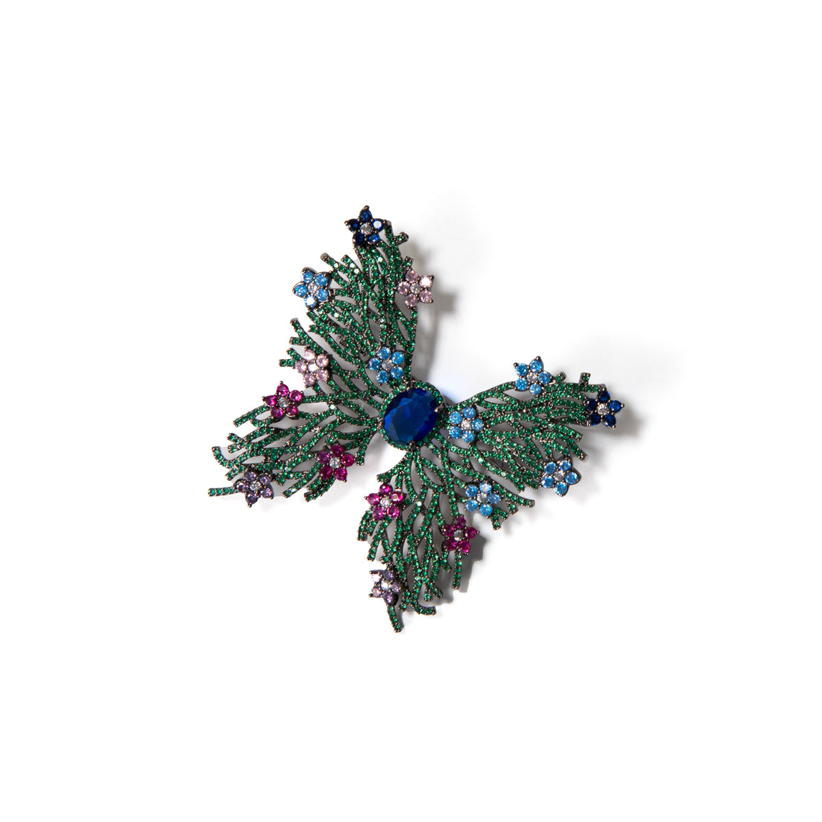 Green Butterfly Vintage Brooch