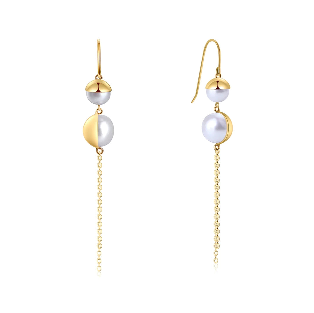 Gold and Pearls Earrings