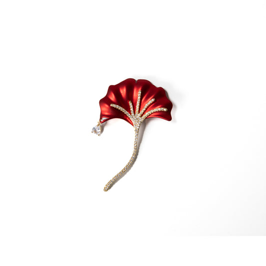 Red Leaf Brooch