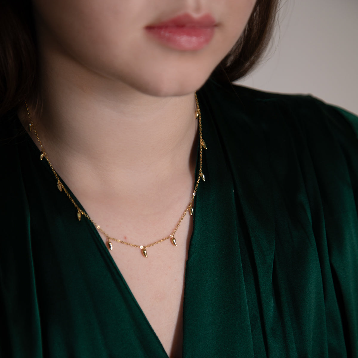 Modern Multi Charm Minimalist Necklace