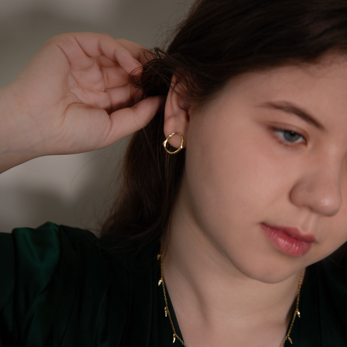 Simple Irregular Circle Earrings