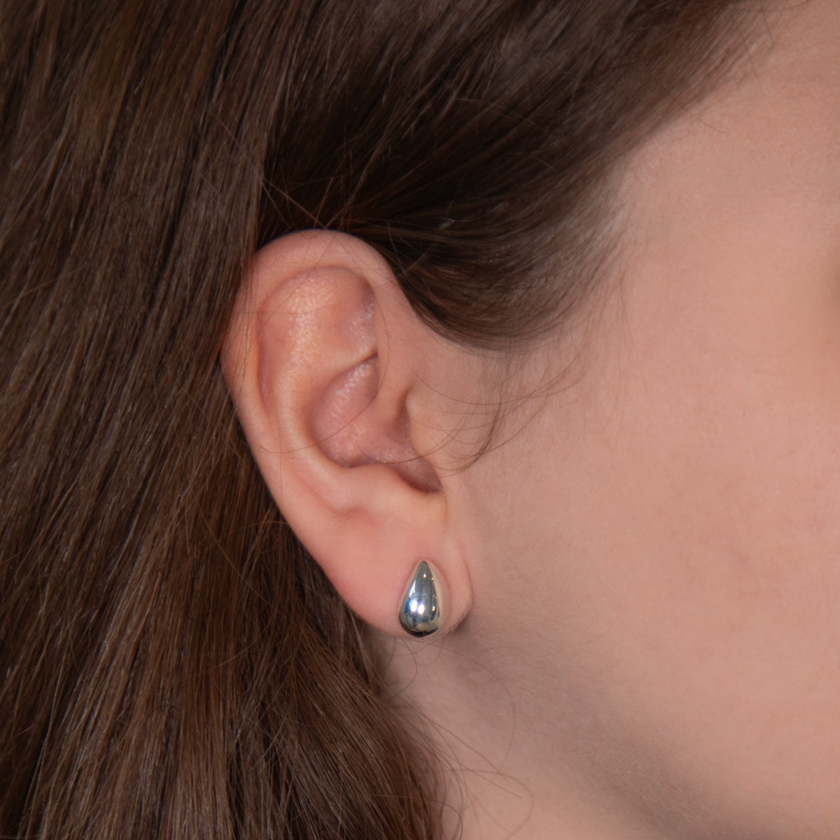 Tear Drop Silver Earrings