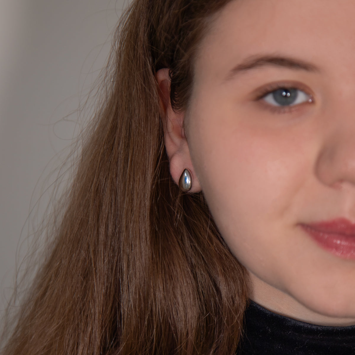 Tear Drop Silver Earrings