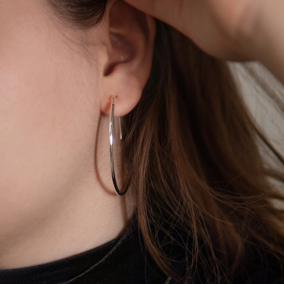 Modern Half Hoop Earrings