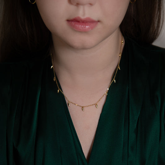 Modern Multi Charm Minimalist Necklace