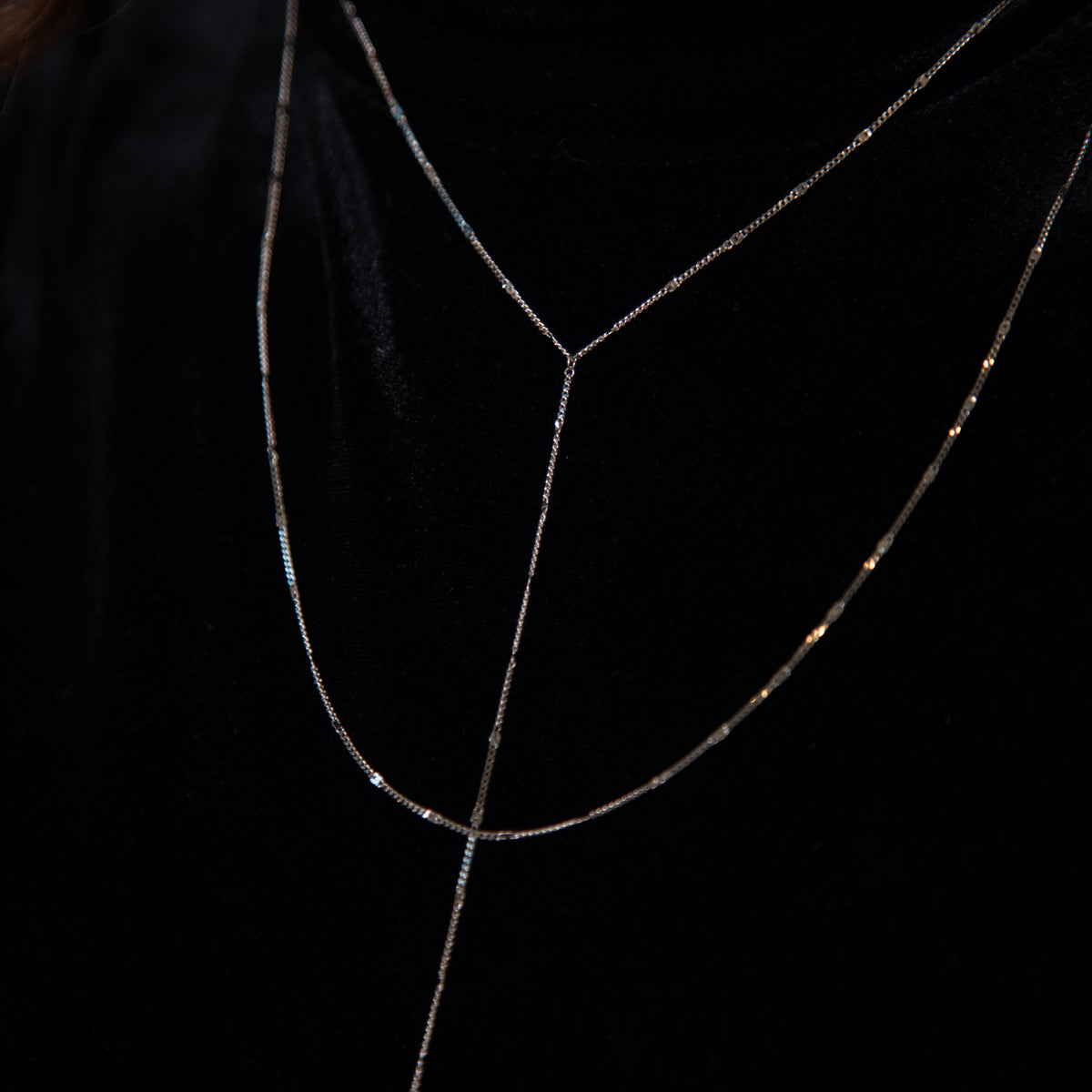 Minimalist Silver Tassel Chain Necklace
