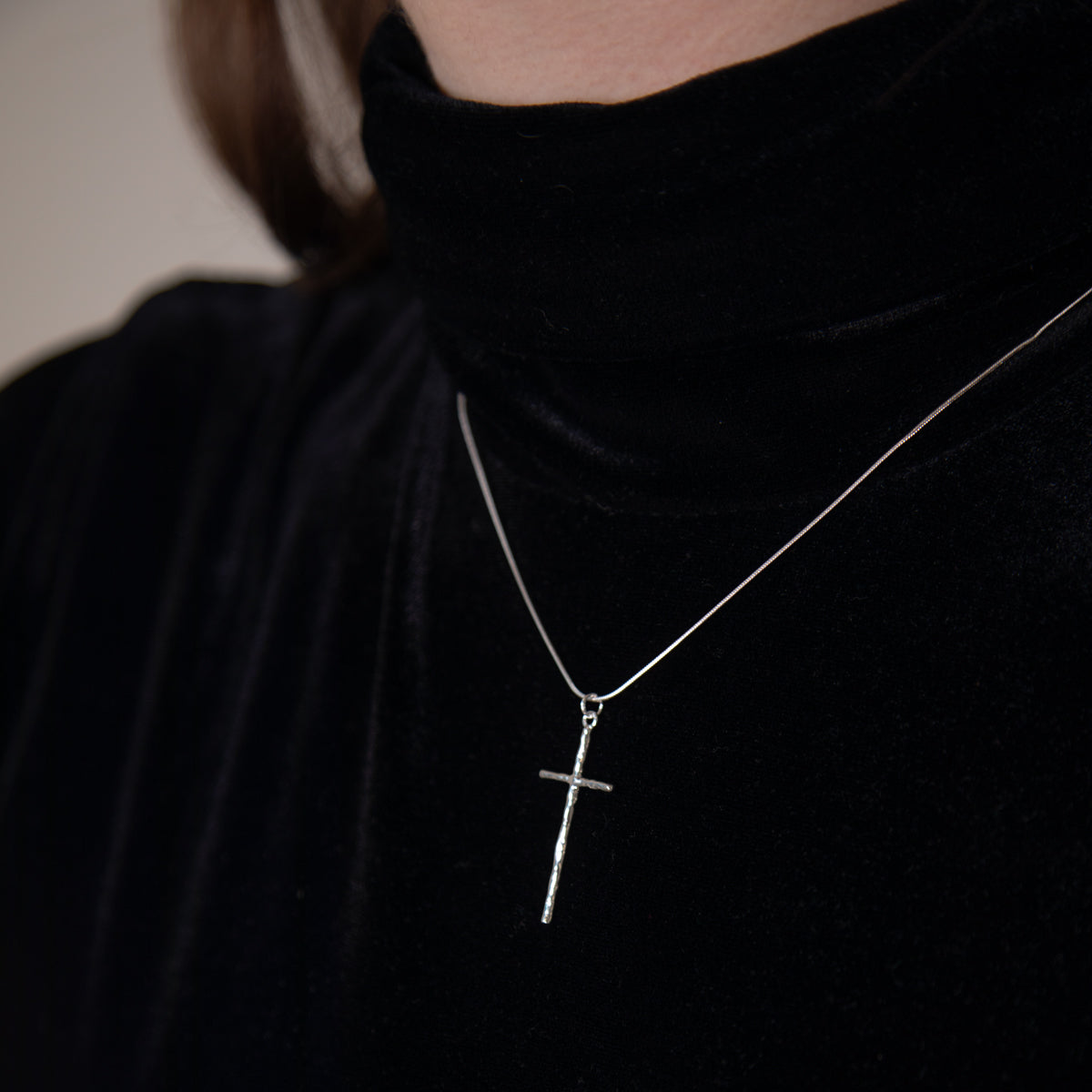 Cross Silver Minimalist Necklace
