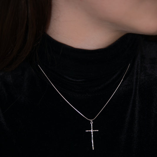 Cross Silver Minimalist Necklace