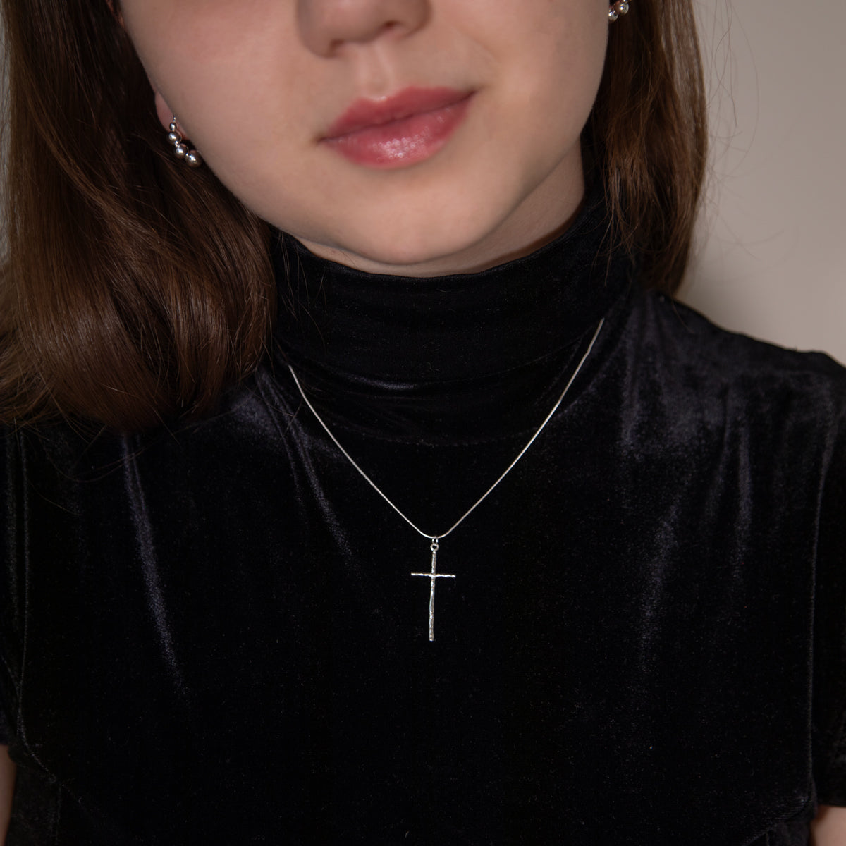 Cross Silver Minimalist Necklace