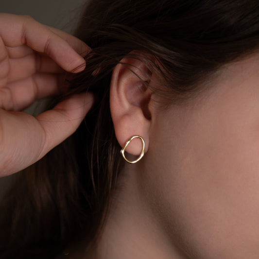 Simple Irregular Circle Earrings